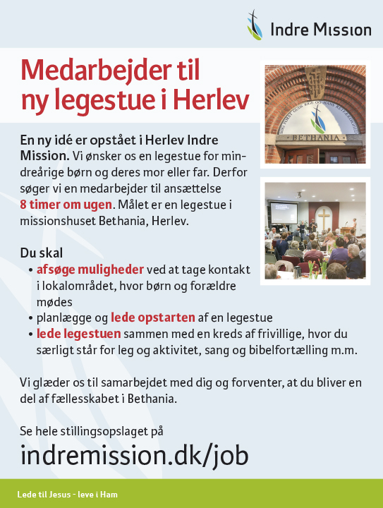 Medarbejder søges til ny legestue